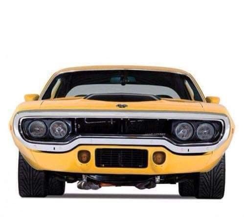 Vintage Muscle Car Front