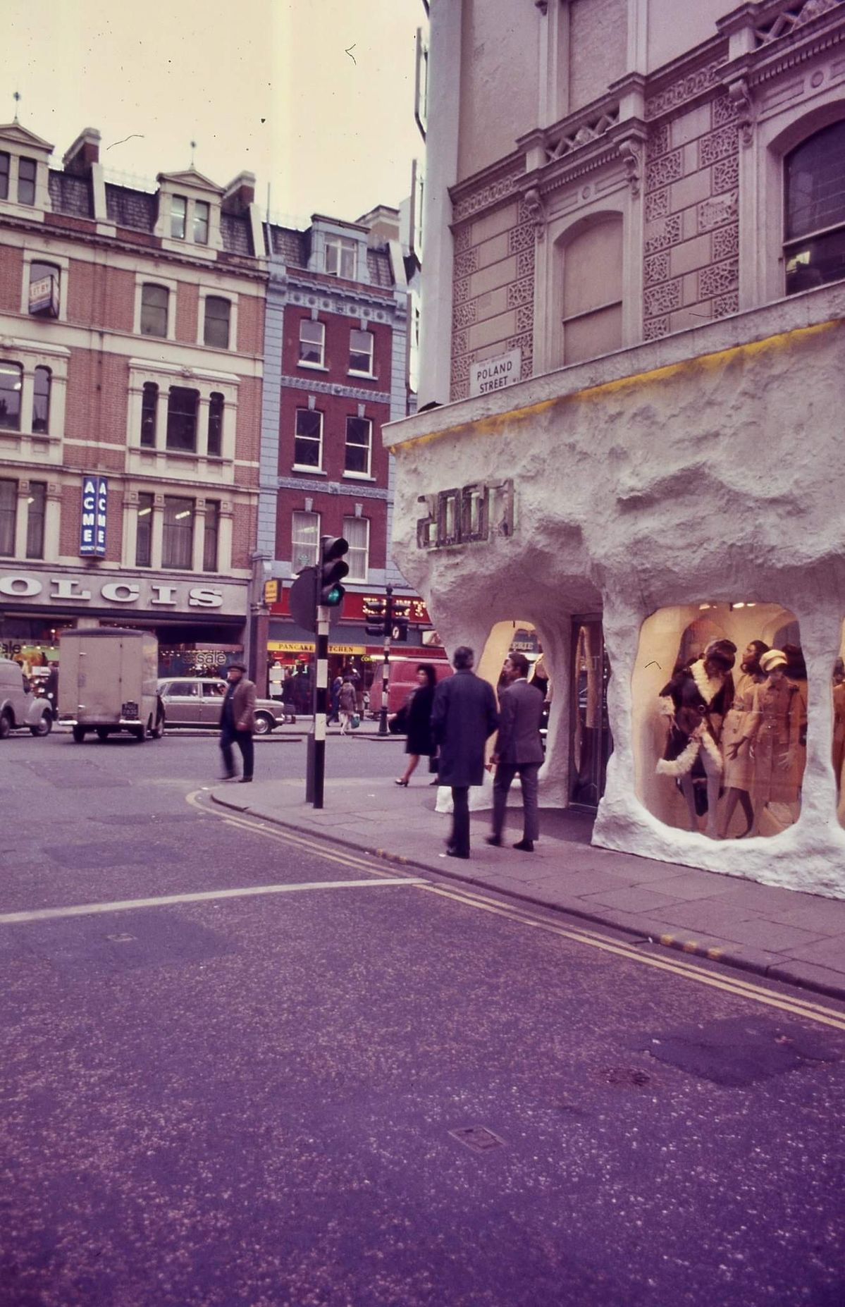 Sculptural Shop Window in Urban Setting