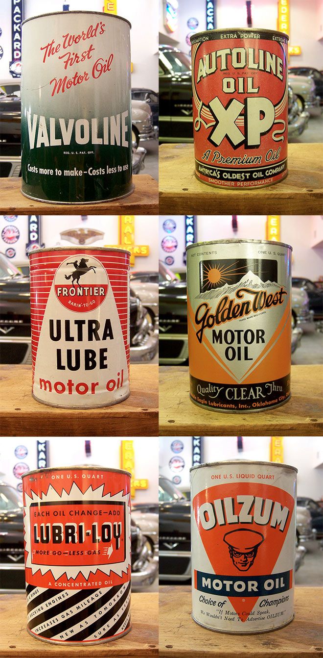 Vintage Motor Oil Cans