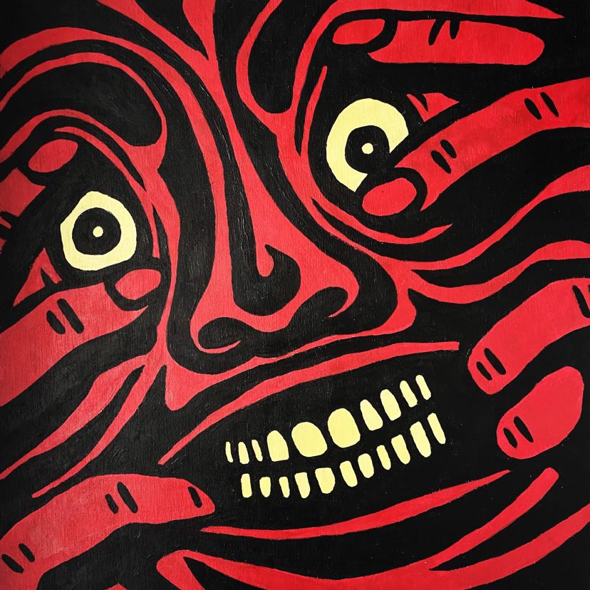 Red Demon Face
