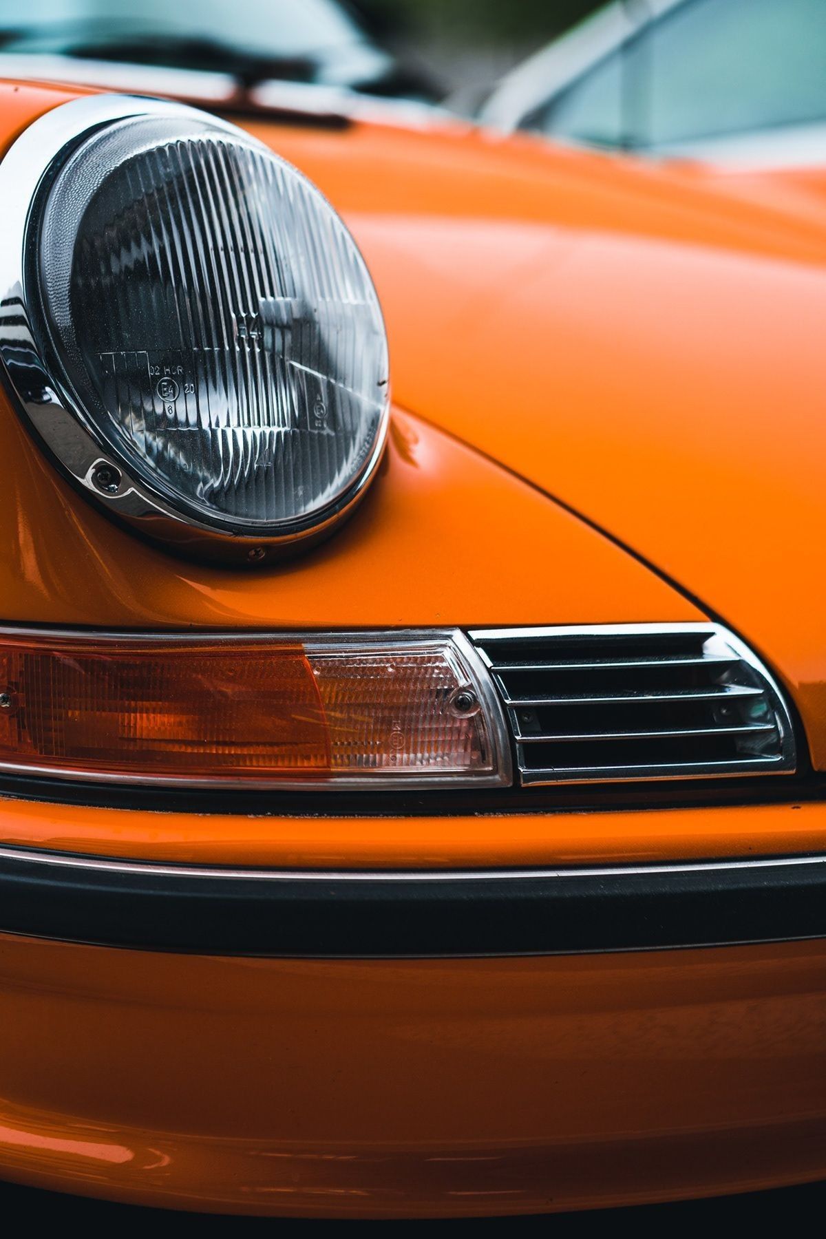 Vintage Porsche Headlight Detail