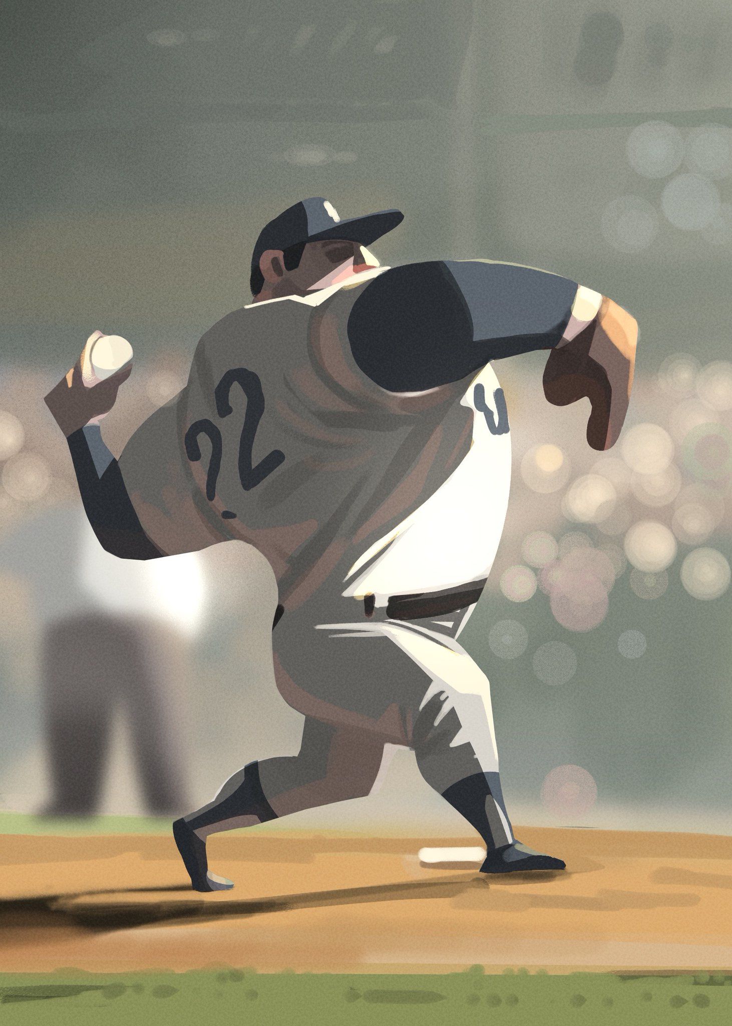 Baseball Pitcher in Action