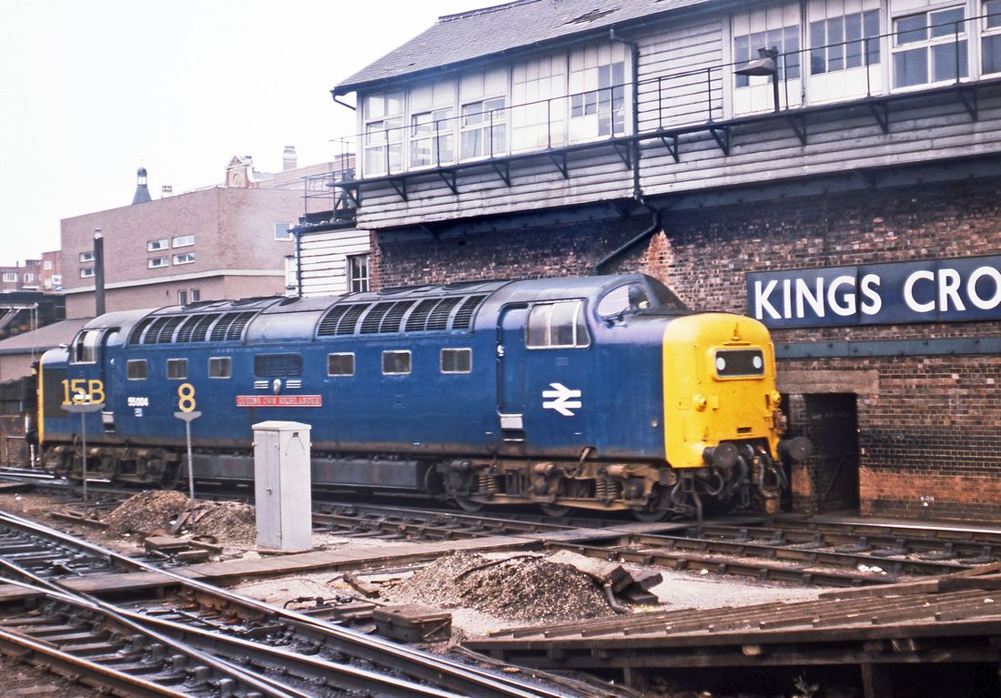 Blue British Rail Train at King's Cross