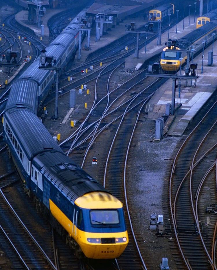 Railway Tracks with Trains