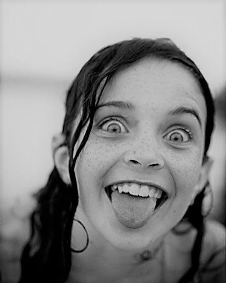 Woman Sticking Tongue Out