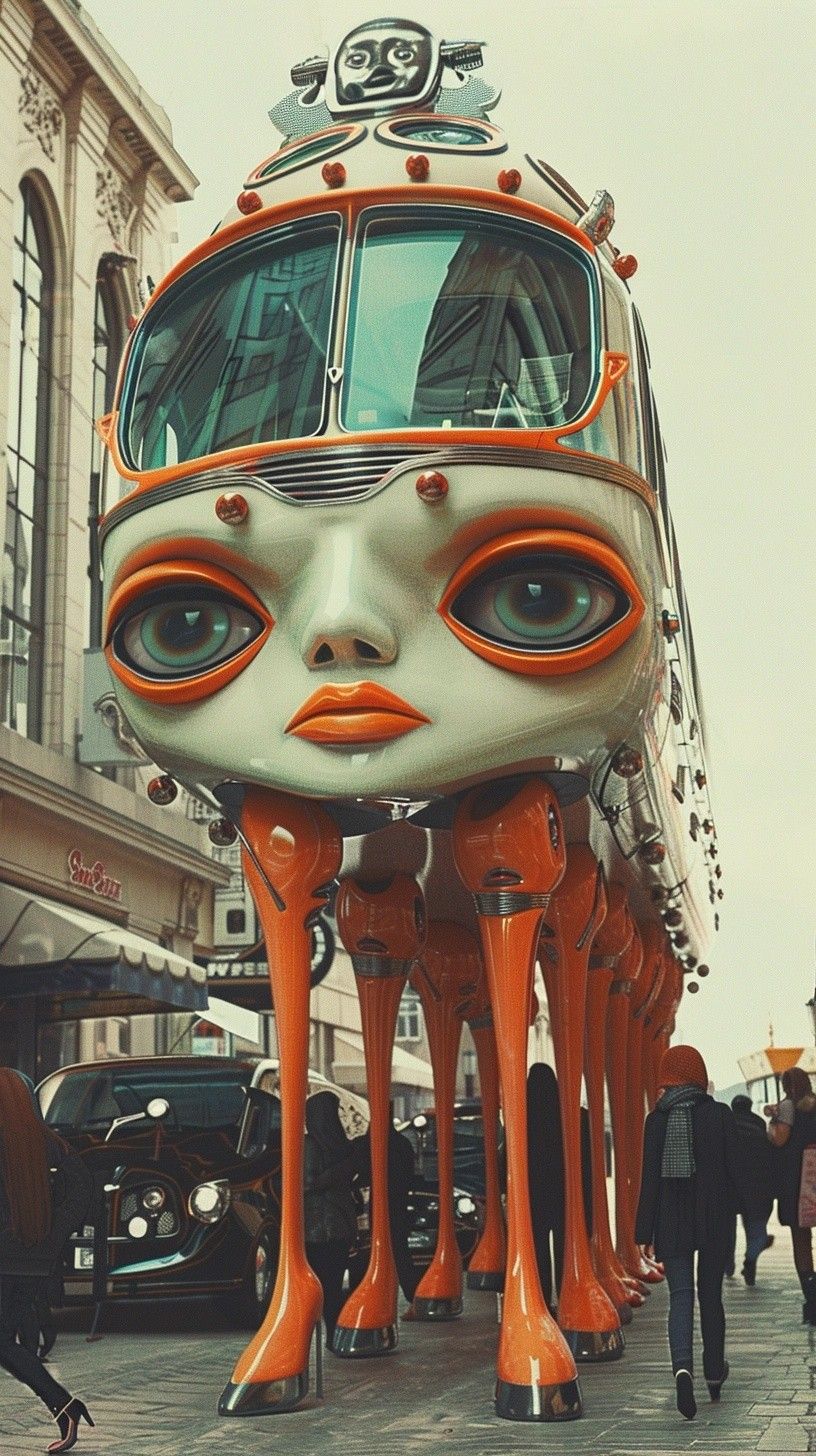 Giant Robot Girl Statue