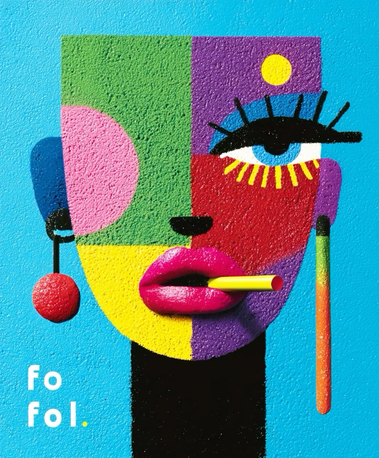 Colorful Abstract Graffiti Face