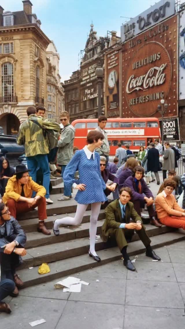 1960s Mod Fashion on Steps
