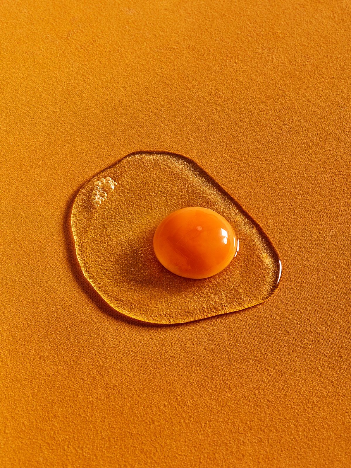 Fried Egg on Orange