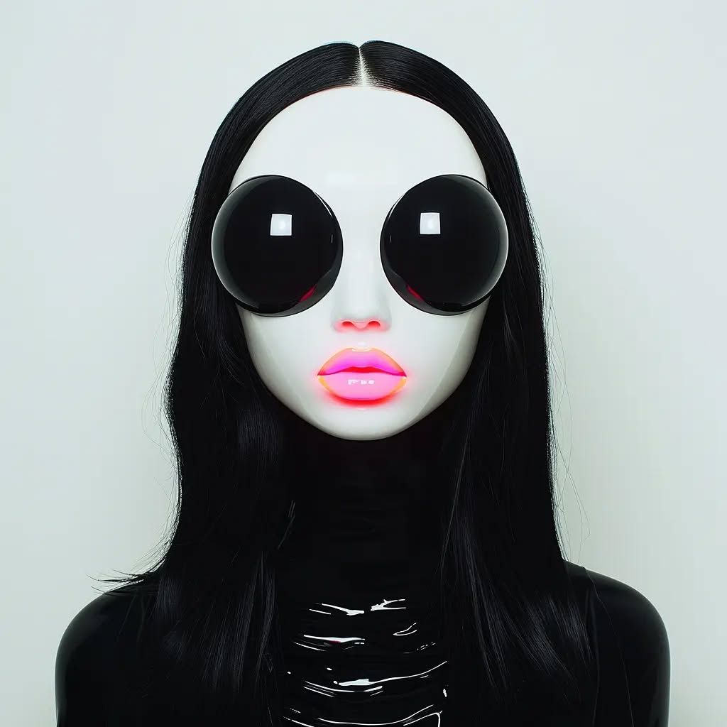Masked Figure with Oversized Eyes