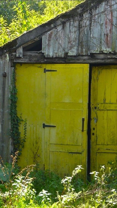 Weathered Yellow Doors