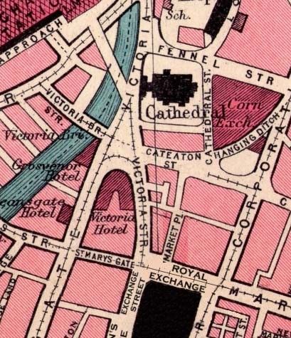 Vintage Map of Cathedral District
