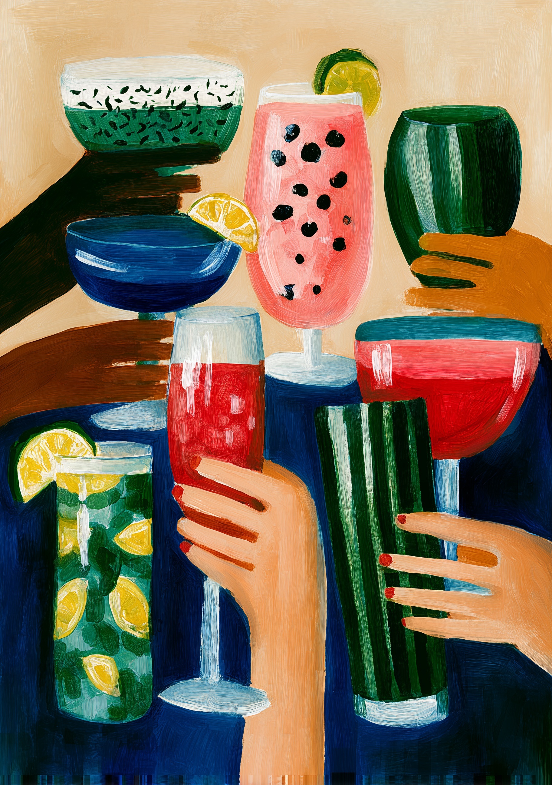 Colorful Drinks Gathering