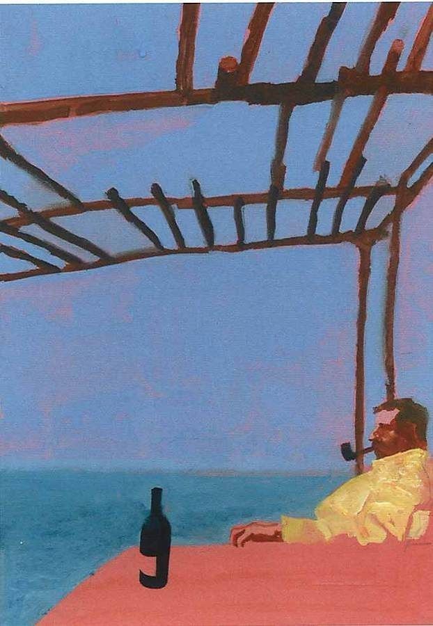 Man Relaxing by Ocean