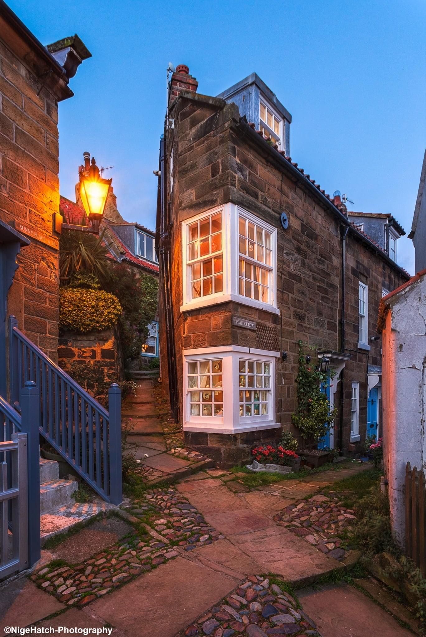 Cozy Evening in a Quaint Cobblestone Alley