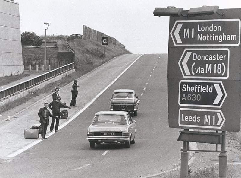 Motorway breakdown scene