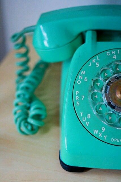 Teal Vintage Rotary Phone