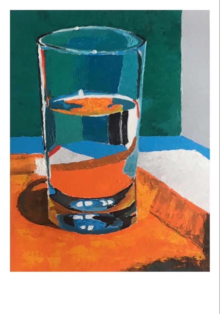 Abstract Glass on Orange