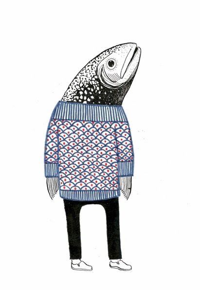 Fish in Sweater