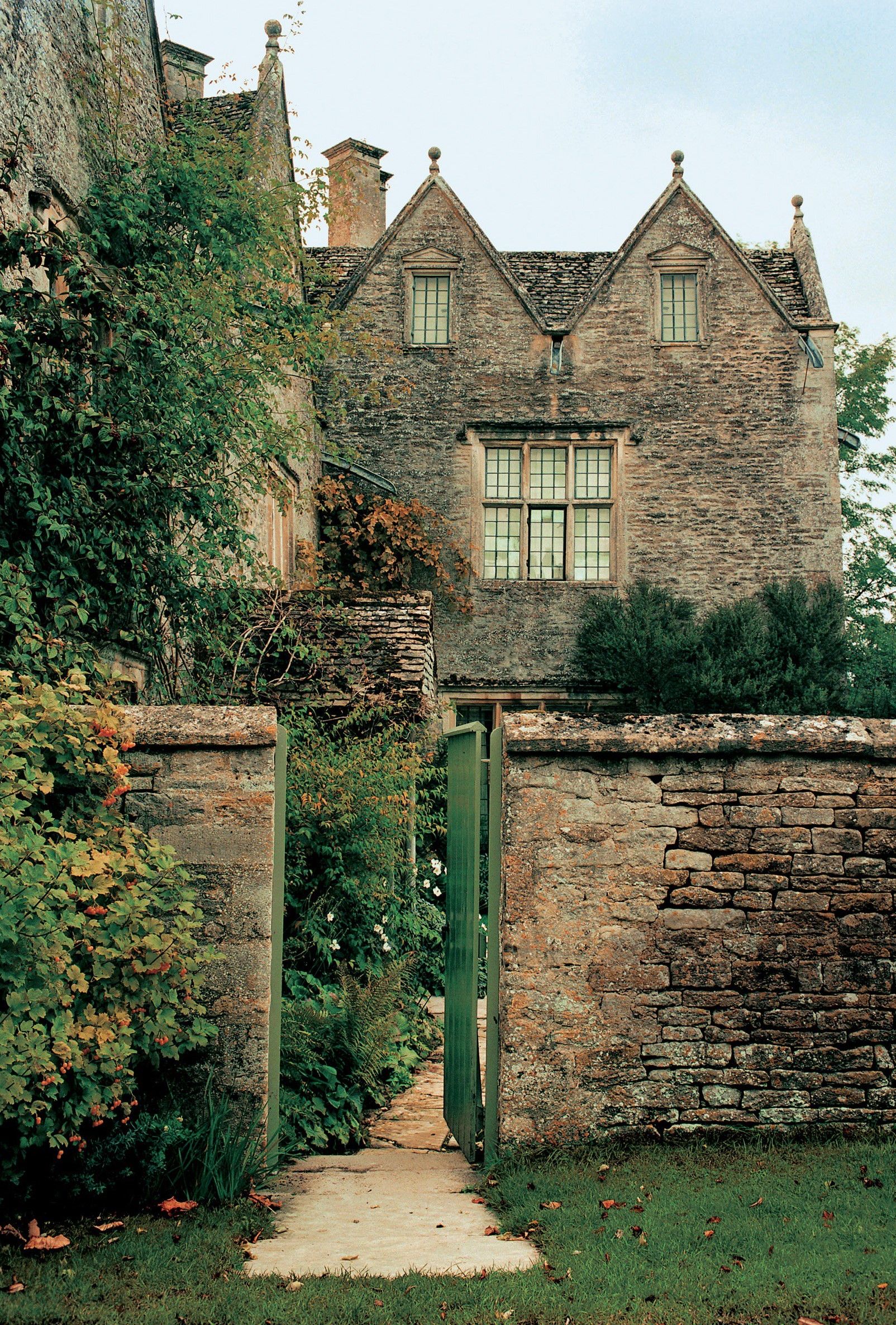 Historic stone house with garden