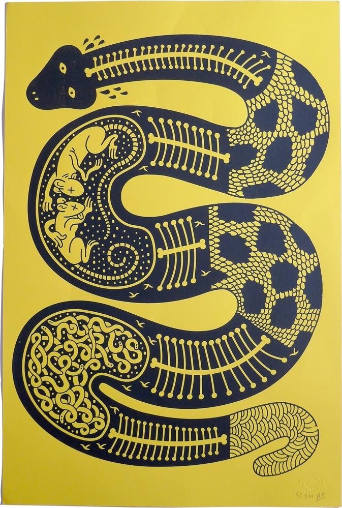 Snake Skeleton Art