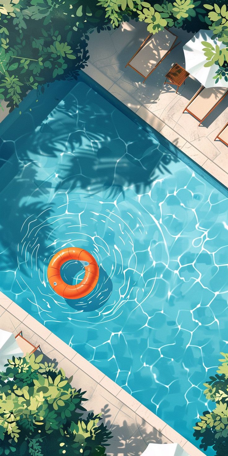 Swimming Pool with Lifebuoy