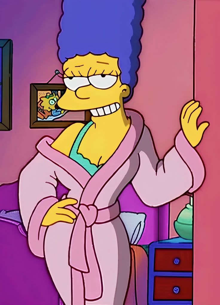Marge Simpson in Pink Robe