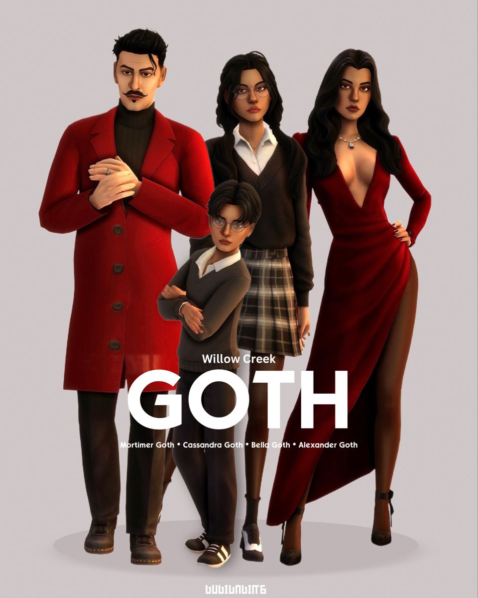 Goth Family Portrait