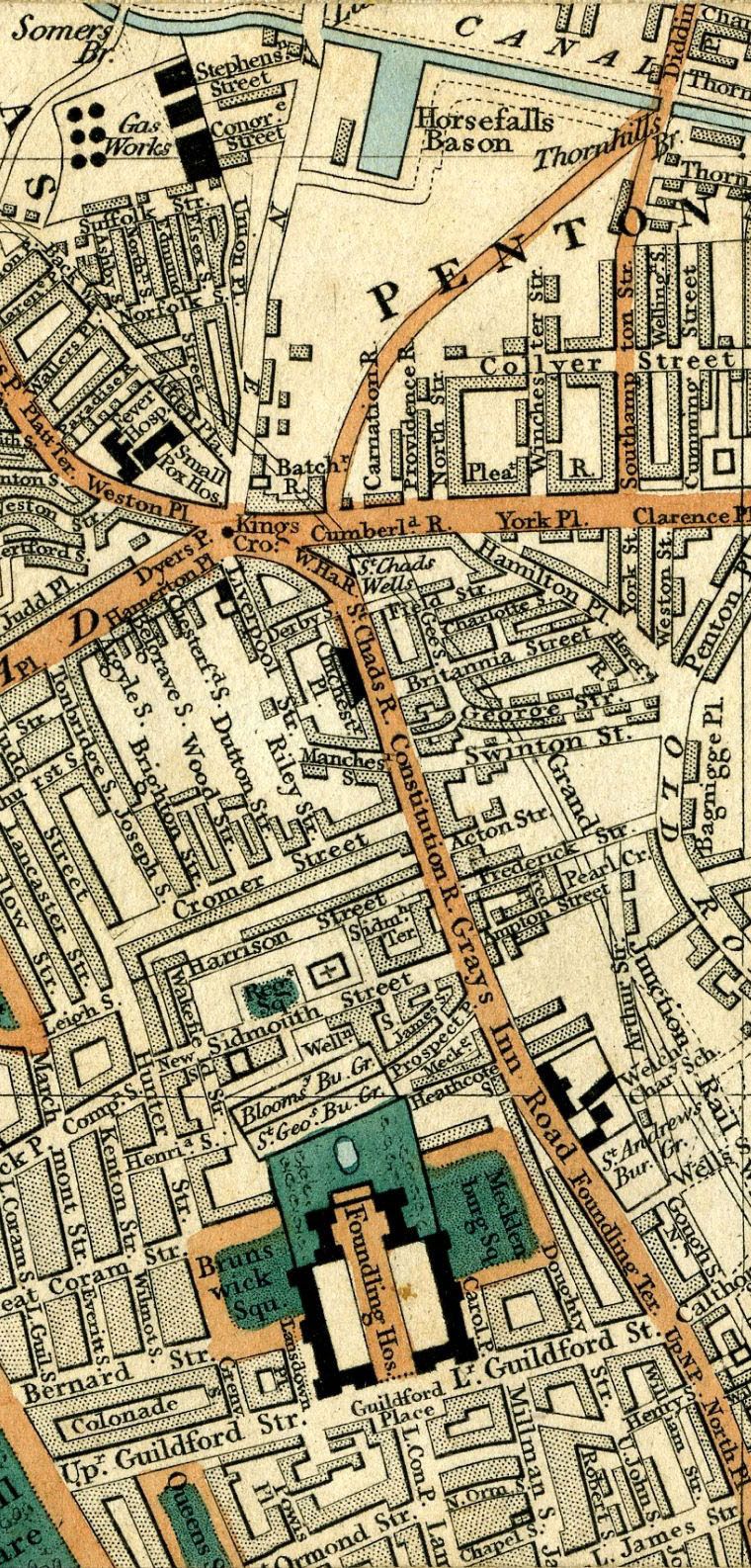 Vintage London Street Map