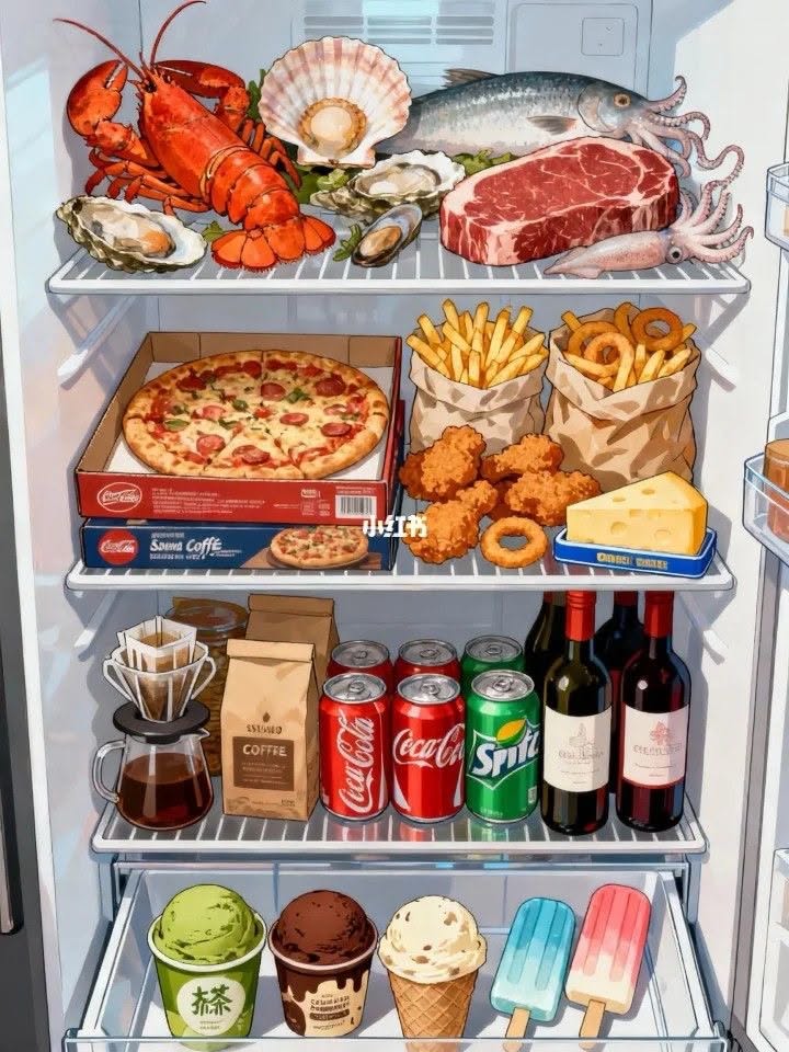 Luxurious Refrigerator Full of Food