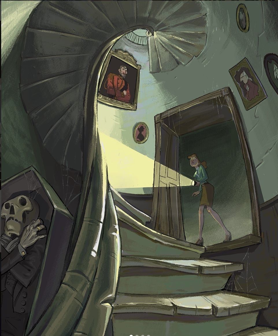 Surreal Staircase Encounter