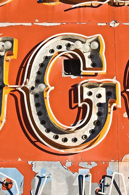 Vintage Neon Letter G