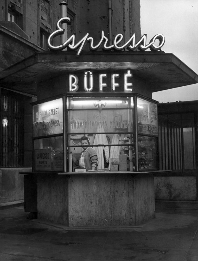 Vintage Espresso Buffet Stand