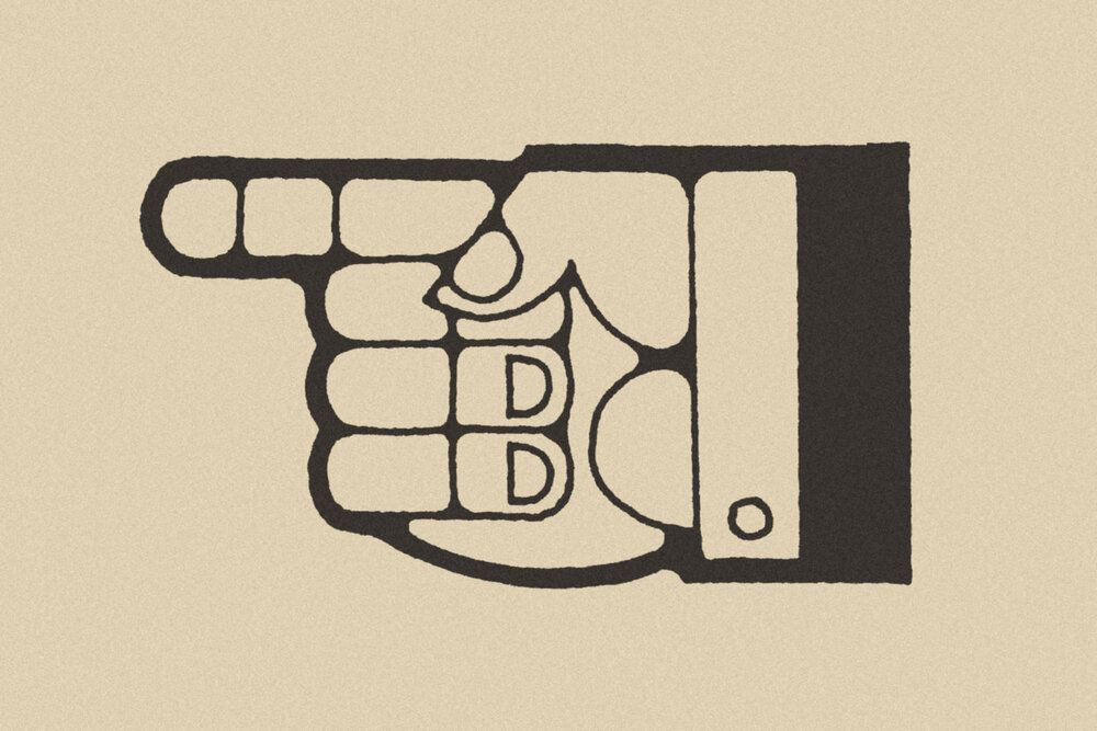 Hand Gesture with 'D' Symbol