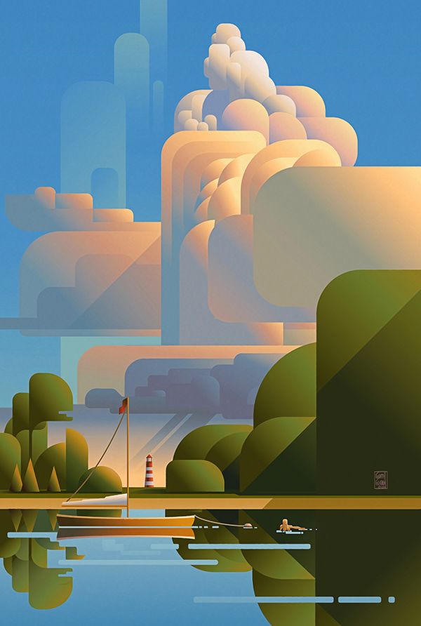 Abstract Coastal Landscape