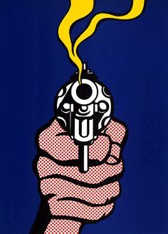gun fist pop art