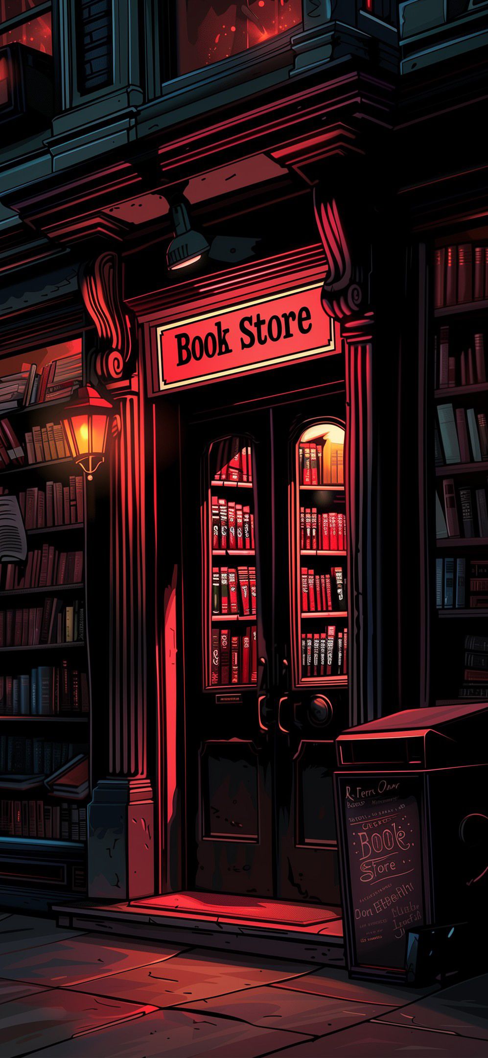 Mysterious Bookstore Door