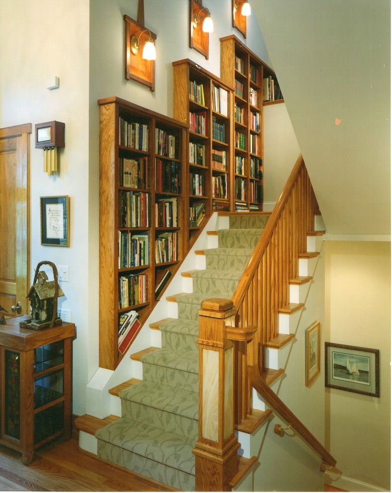 Cozy Library Staircase