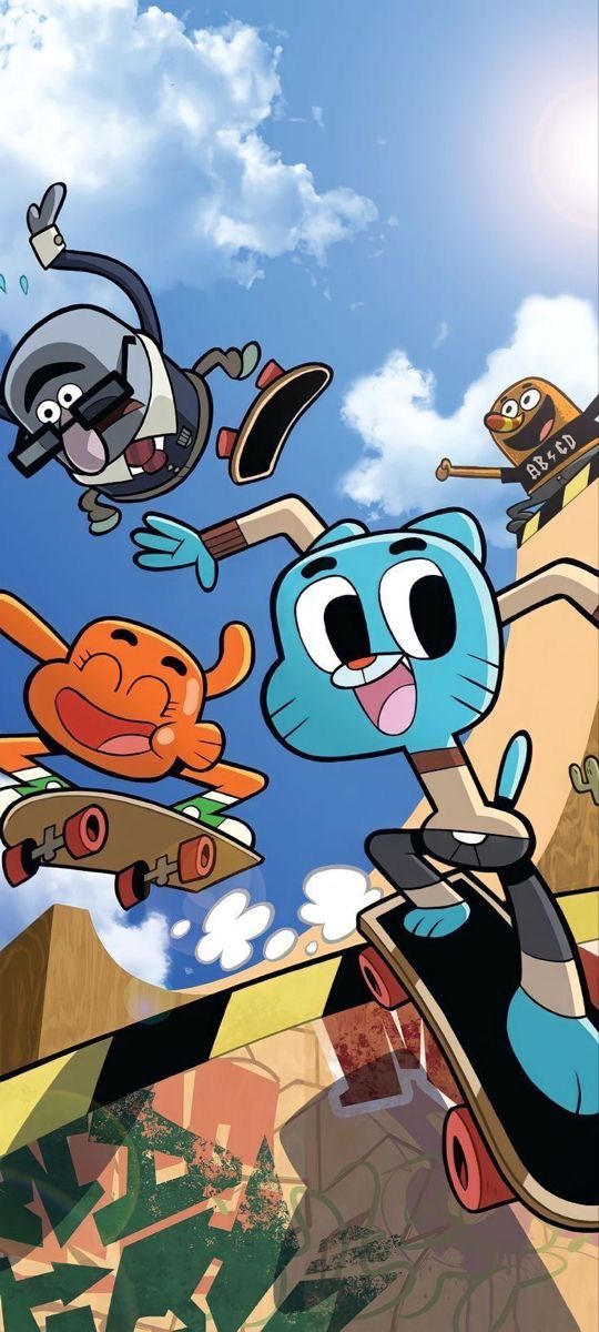 Gumball and Friends Skateboarding