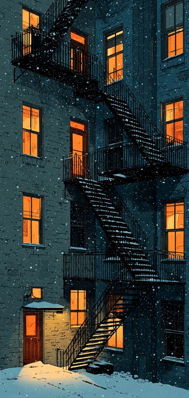 Snowy Night in the City