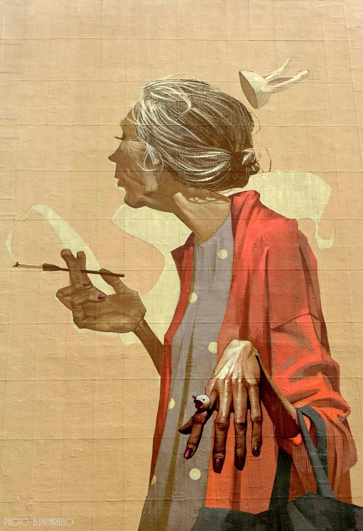 Woman Smoking Graffiti