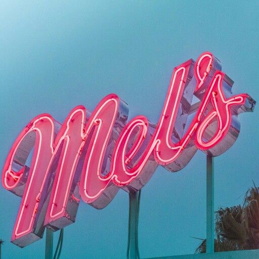 Neon 'Mel's' Sign