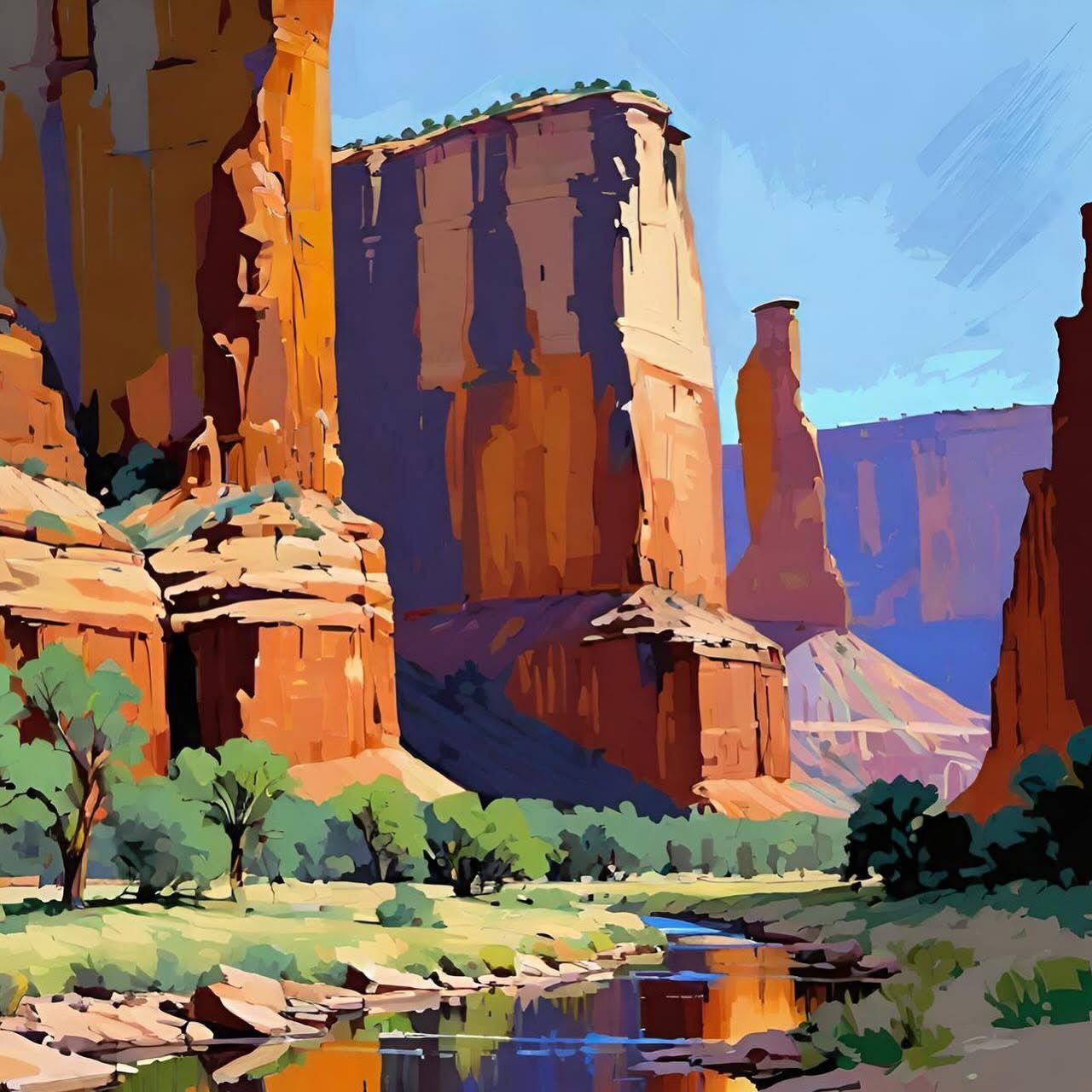 Desert Canyon Painting