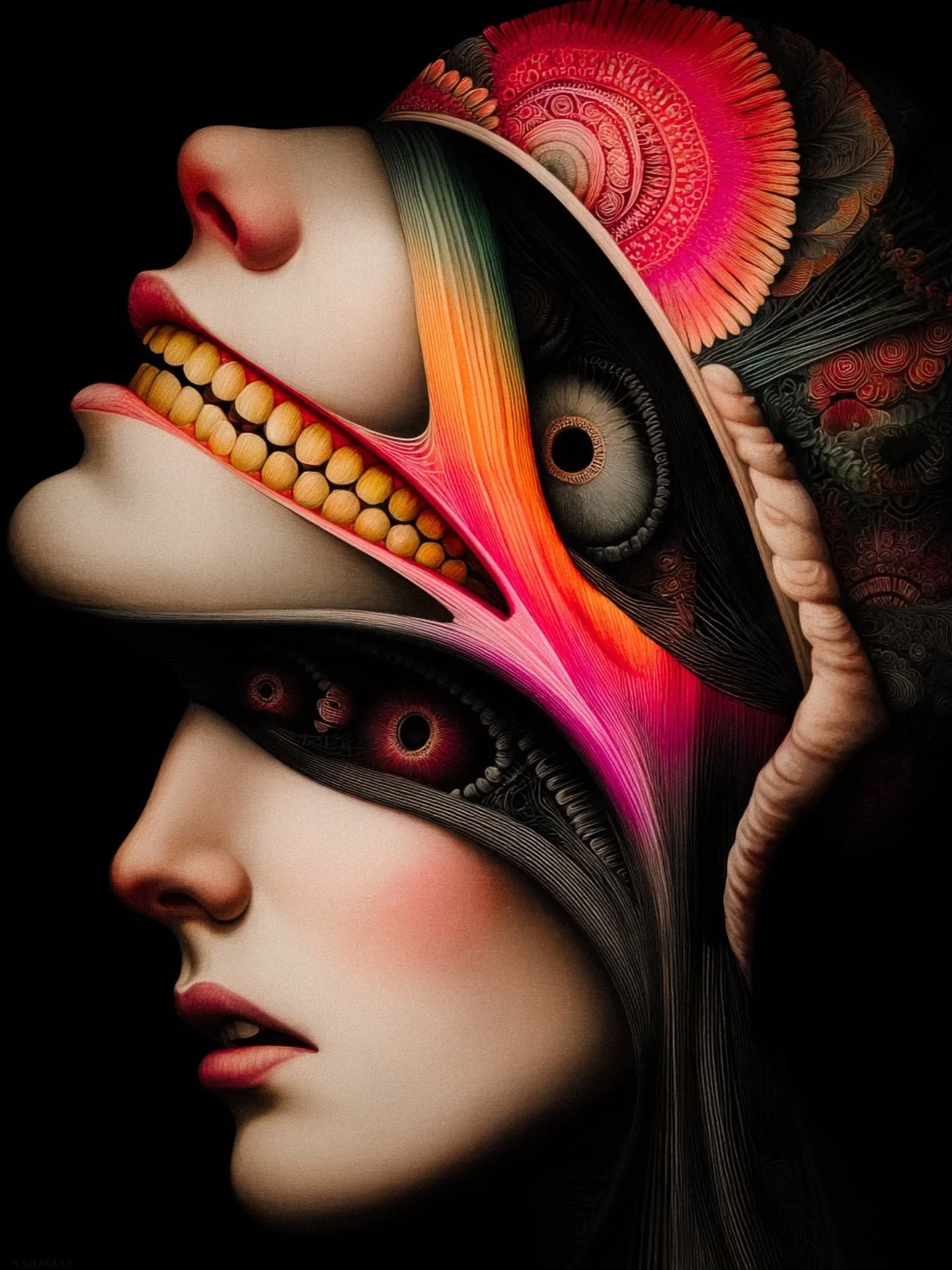 Abstract surreal portrait