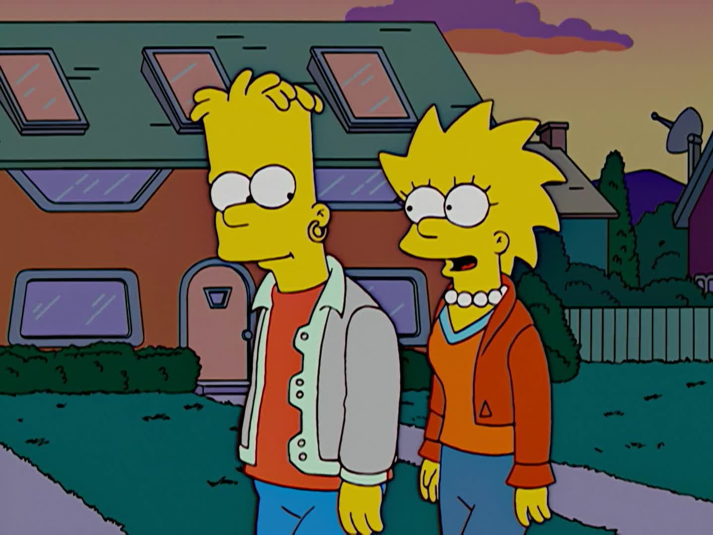 Bart and Lisa Simpson