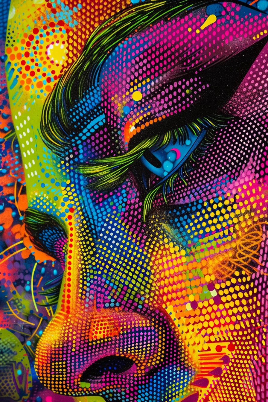 Abstract Dot Art Portrait