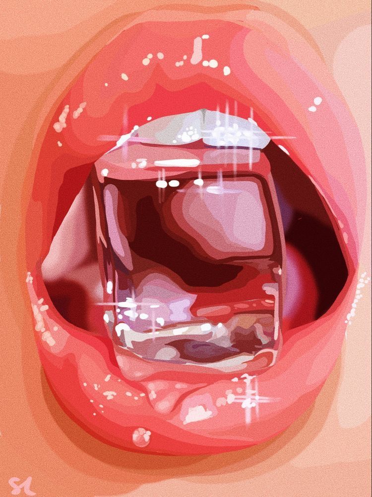 Ice Cube in Mouth