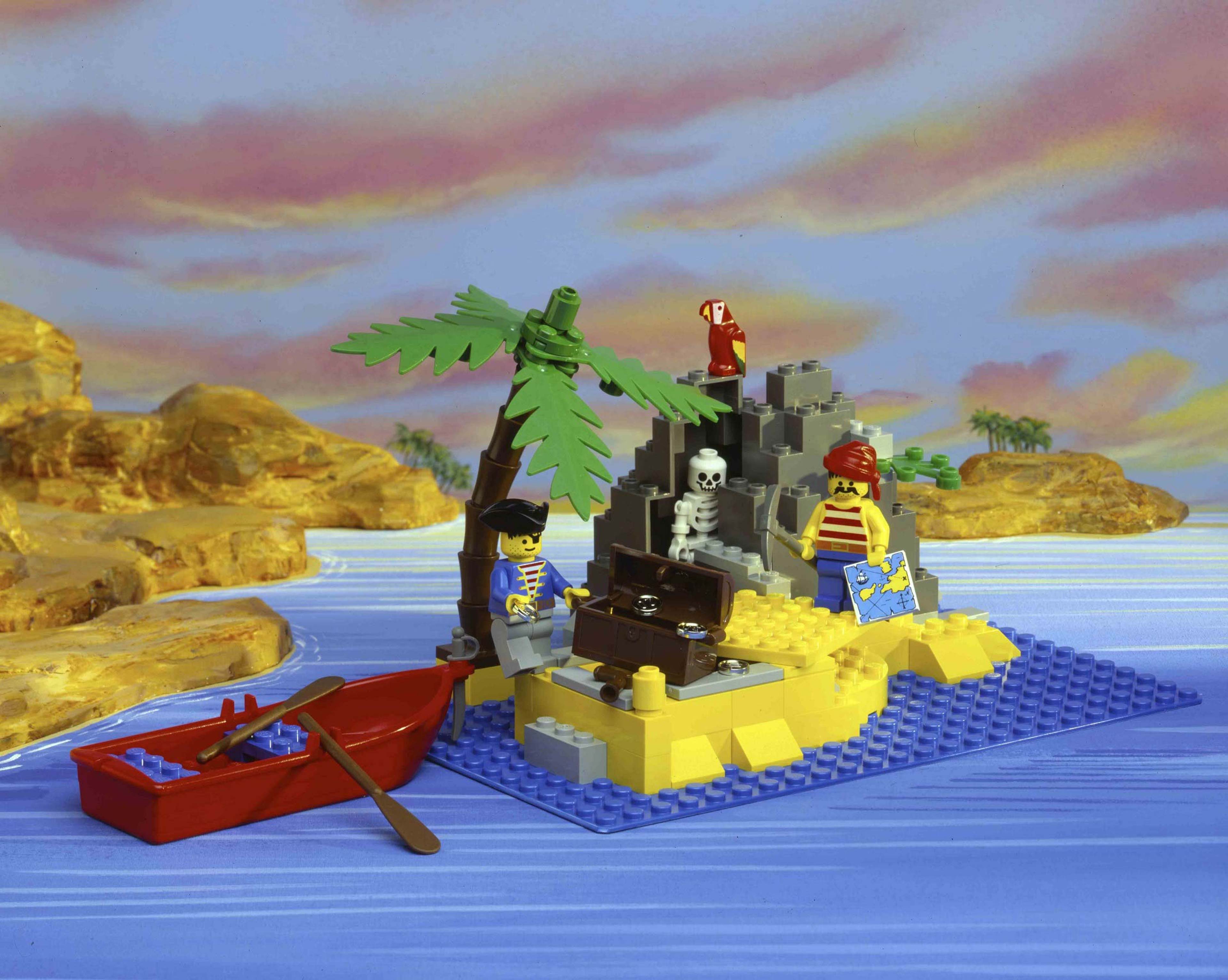 Pirate Treasure Island Lego Scene