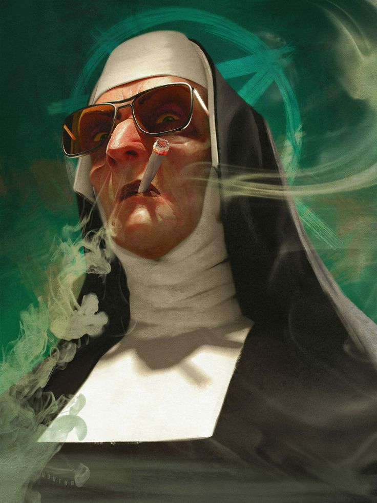 Nun Smoking Joint