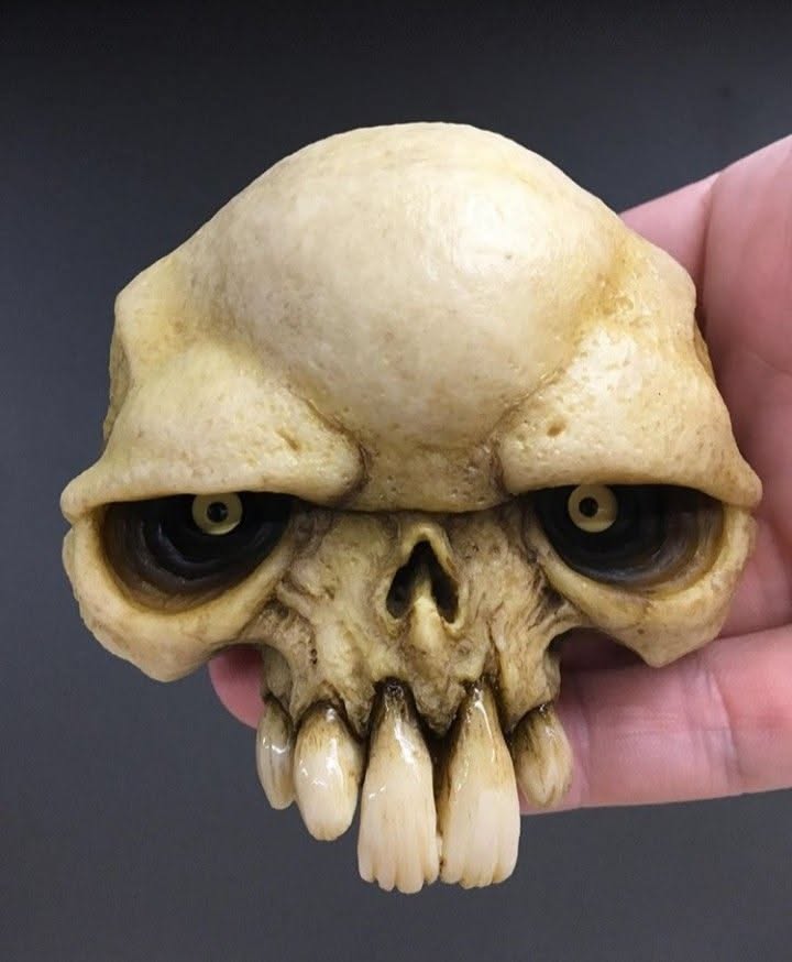 Humanoid Skull with Large Eyes